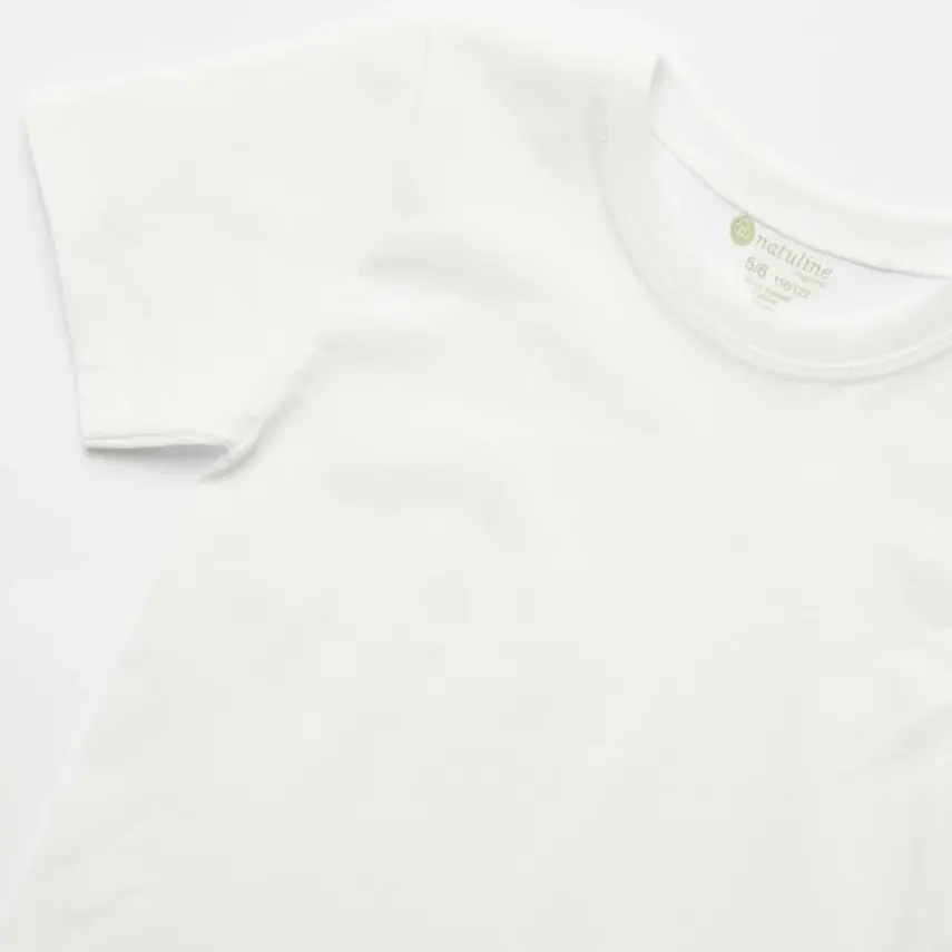 Natuline Organik Erkek Çocuk T-Shirt Penye 2li Beyaz - 3