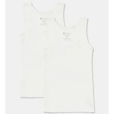 Natuline Organik Kız Bebek Atleti Kaşkorse 2li Beyaz