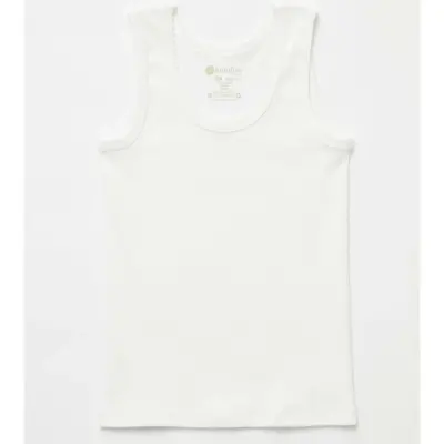 Natuline Organik Kız Bebek Atleti Kroşatalı Ribana 2li Beyaz - 2