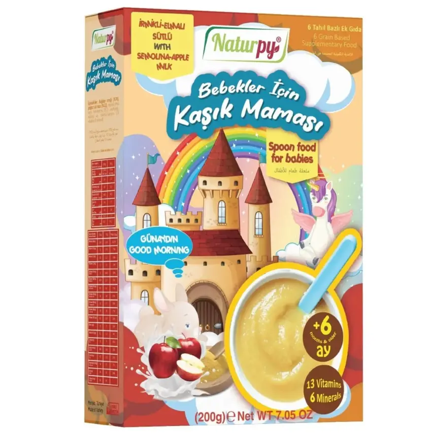 Naturpy 6 Tahıllı Sütlü İrmik ve Elmalı Kaşık Maması 200 gr - 5