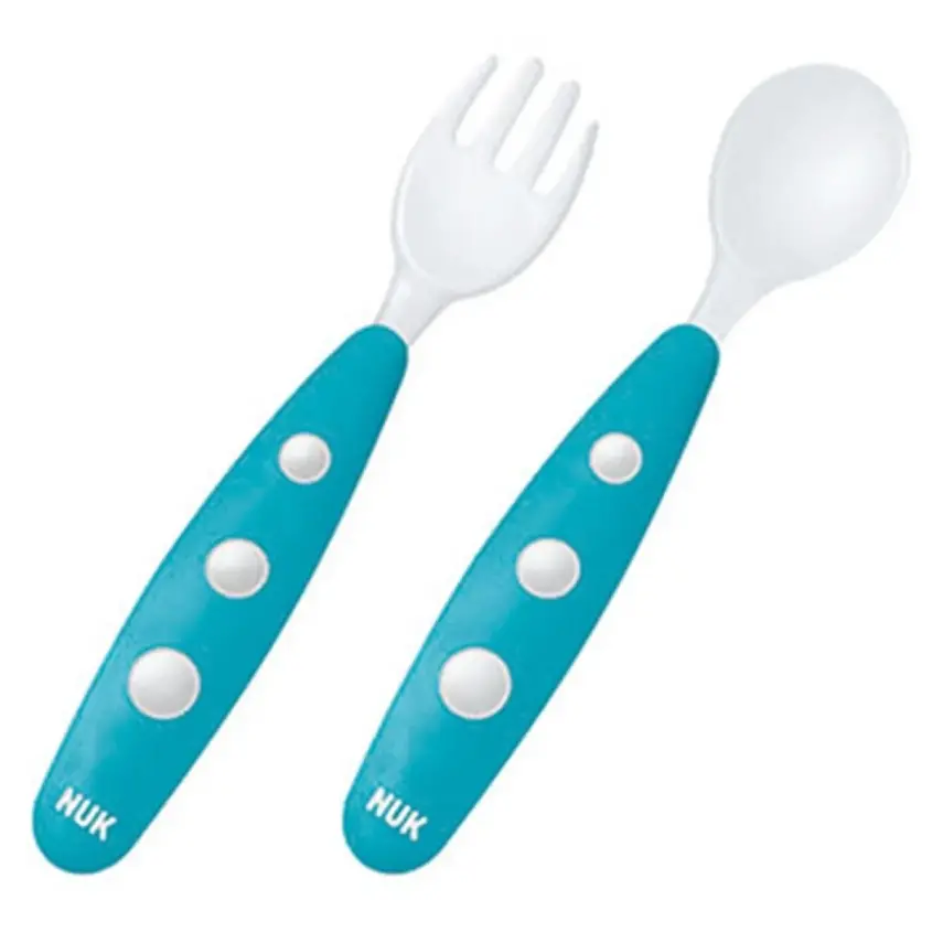 Nuk Mini Çatal Kaşık Seti Mavi - 1