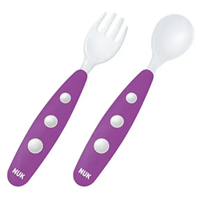 Nuk Mini Çatal Kaşık Seti Mor - 1