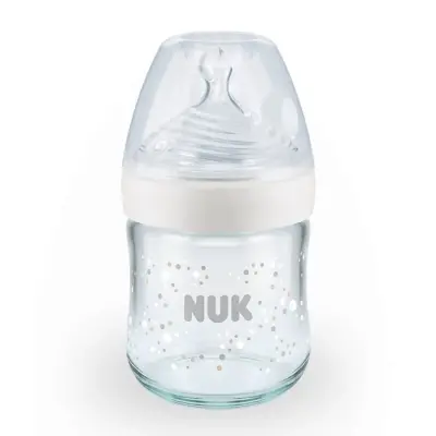 Nuk Nature Sense Isı Göstergeli Cam Biberon 120 ml Beyaz - 2