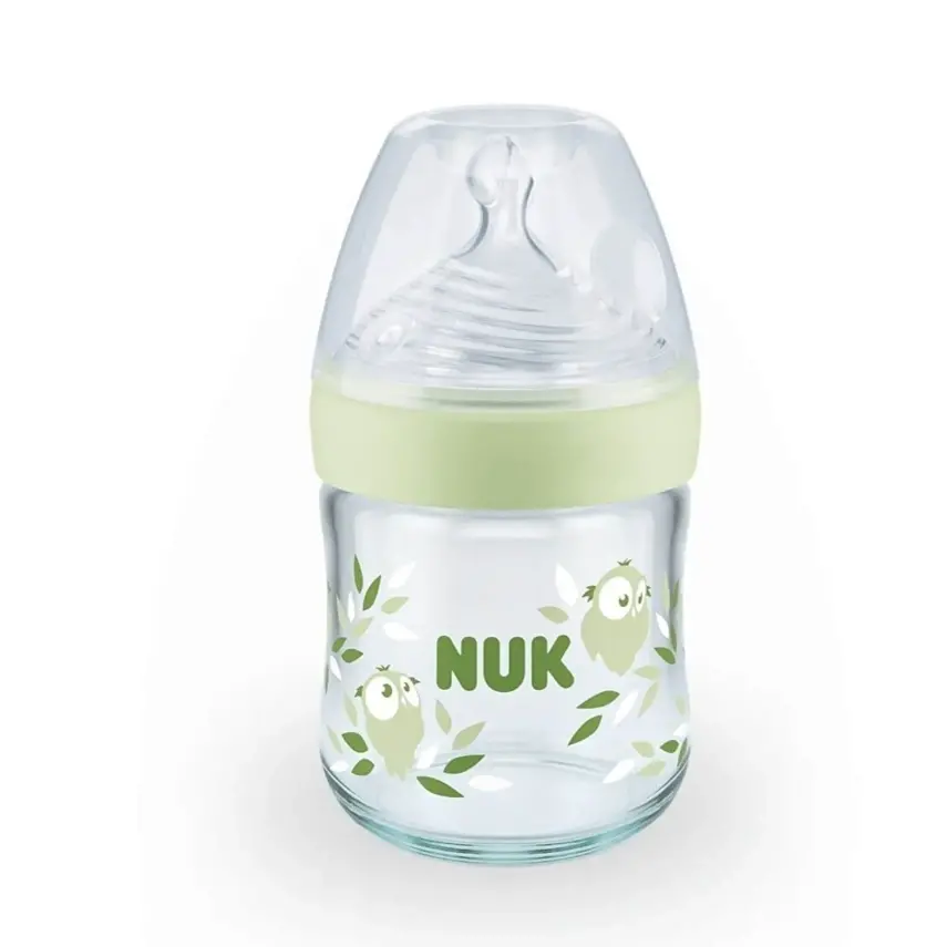 Nuk Nature Sense Isı Göstergeli Cam Biberon 120 ml Yeşil - 1