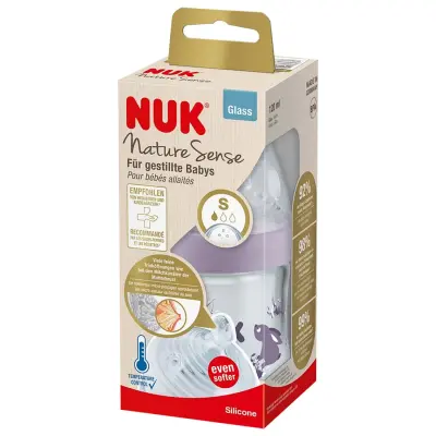 Nuk Nature Sense Isı Göstergeli Cam Biberon 240 ml Lila - 2