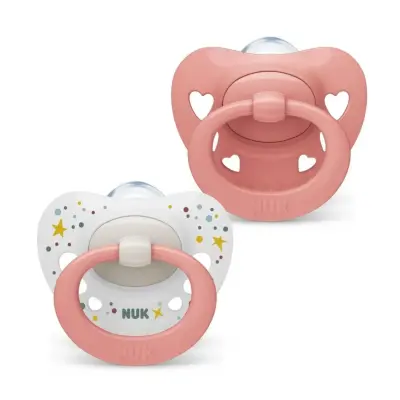 Nuk Signature Saklama Kutulu Silikon Emzik 2li 0-6 Ay Kız