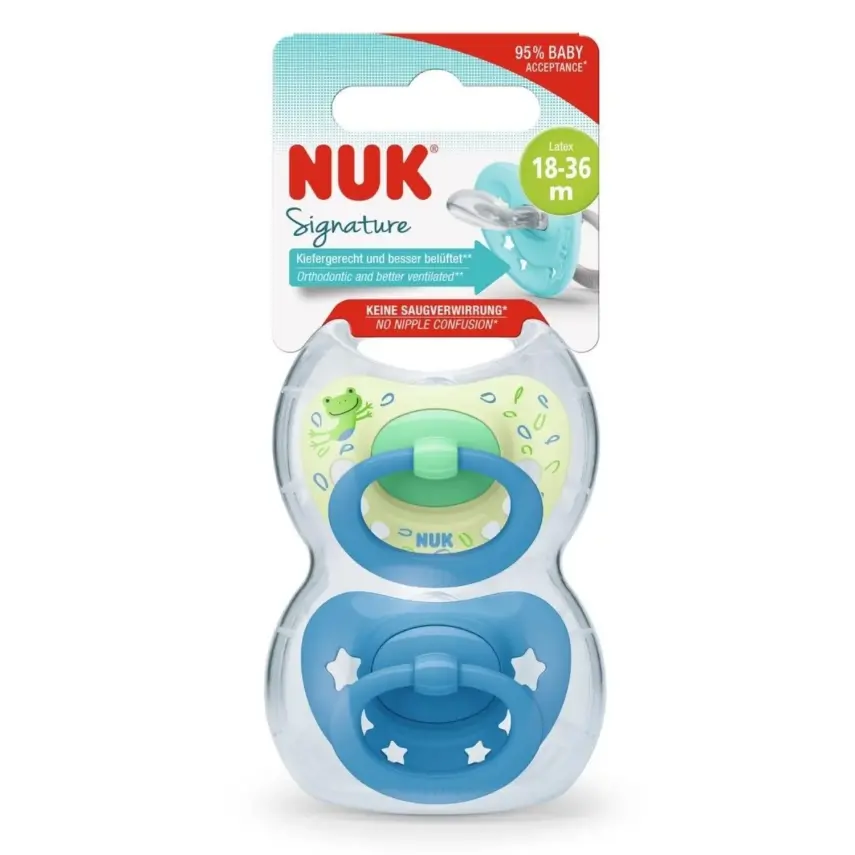 Nuk Signature Saklama Kutulu Silikon Emzik 2li 18-36 Ay Erkek - 2
