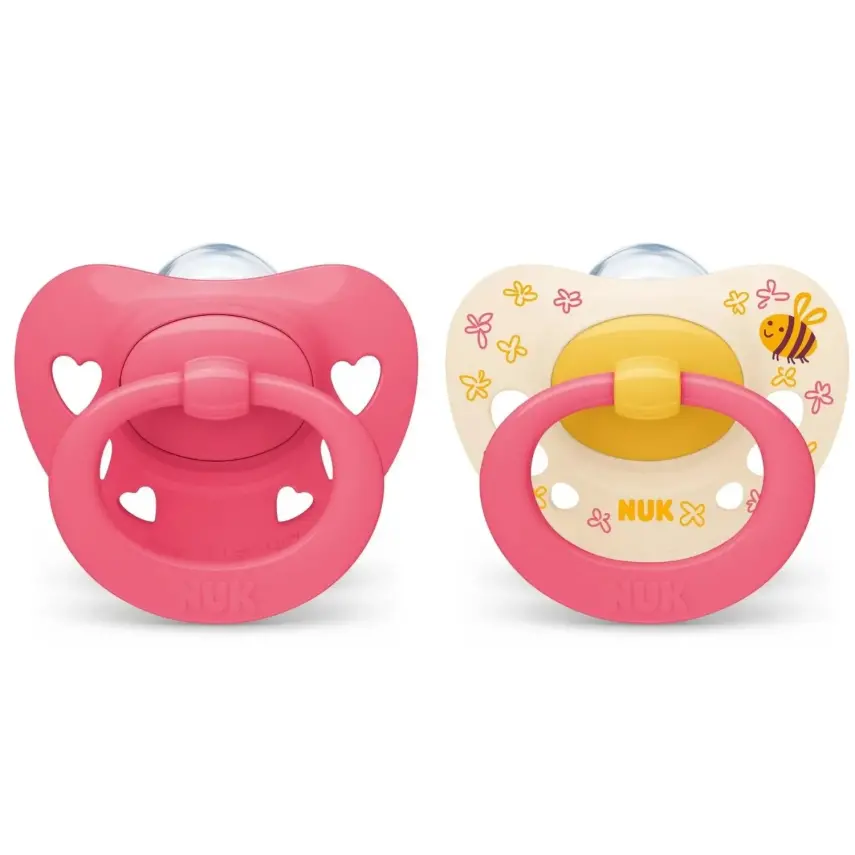 Nuk Signature Saklama Kutulu  Silikon Emzik 2li 18-36 Ay Kız - 2