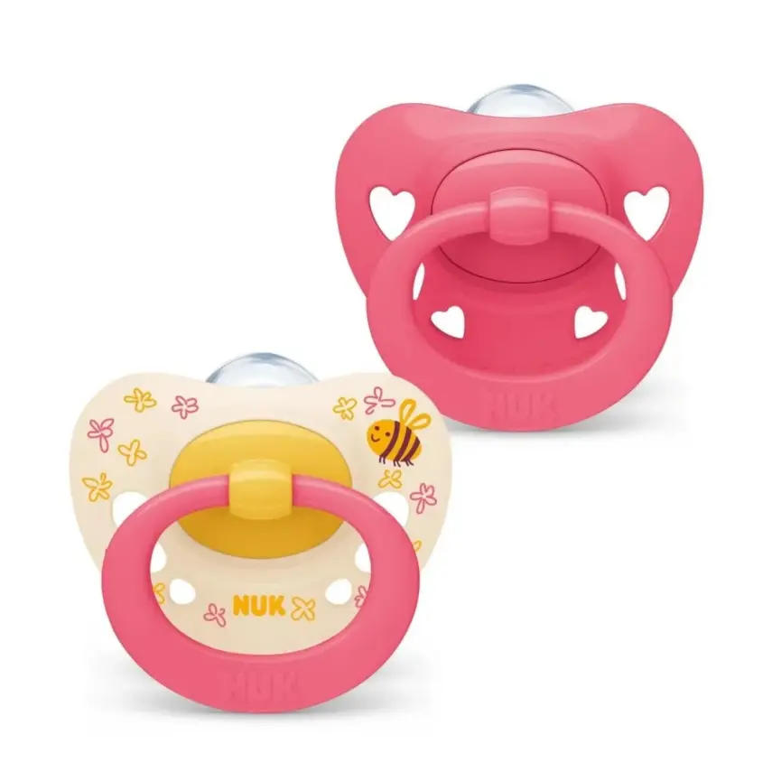 Nuk Signature Saklama Kutulu  Silikon Emzik 2li 18-36 Ay Kız - 1