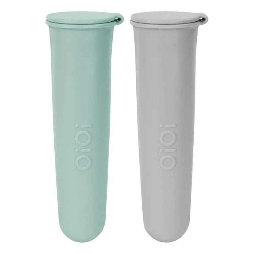 OiOi Buz Buz Silikon Dondurma Kabı 2li 6+ Ay River Green - Powder Grey - 1