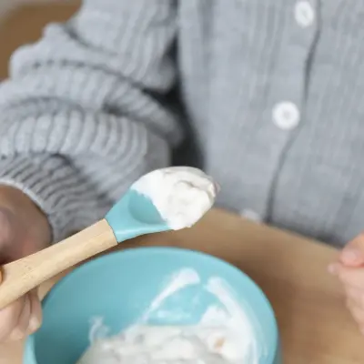 OiOi Mama Kaşığı 2li Powder Grey - Mellow Yellow - 15