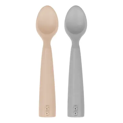 OiOi Nam Nam Mama Kaşığı 2li Bubble Beige - Powder Grey