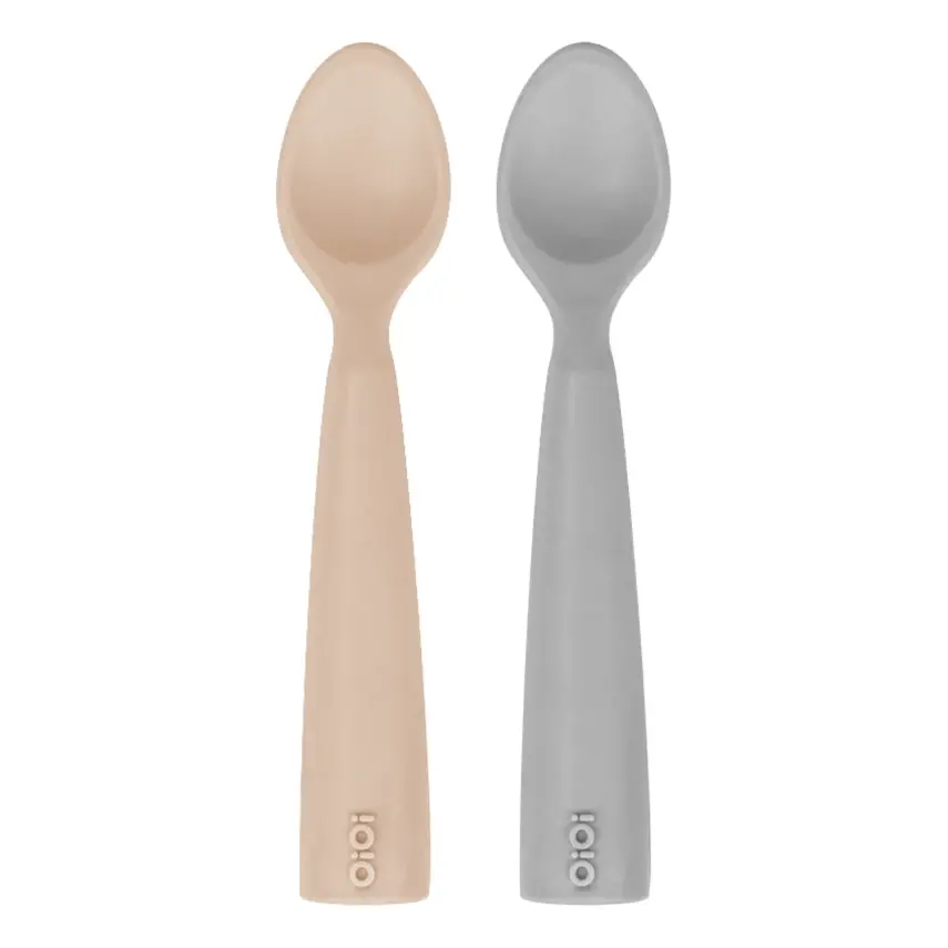 OiOi Nam Nam Mama Kaşığı 2li Bubble Beige - Powder Grey - 1