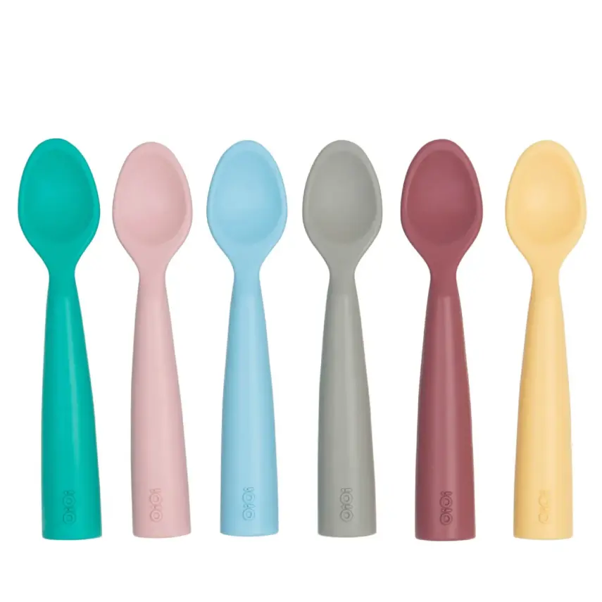 OiOi Nam Nam Mama Kaşığı 2li Mellow Yellow - Powder Grey - 4