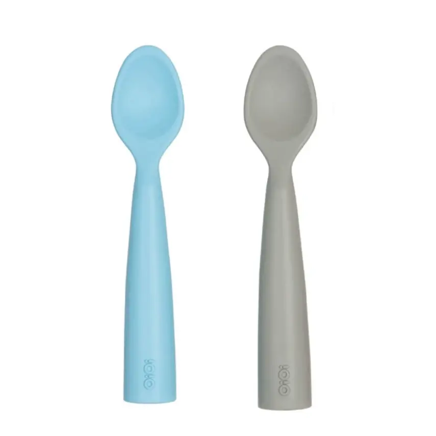 OiOi Nam Nam Mama Kaşığı 2li Mineral Blue - Powder Grey - 1