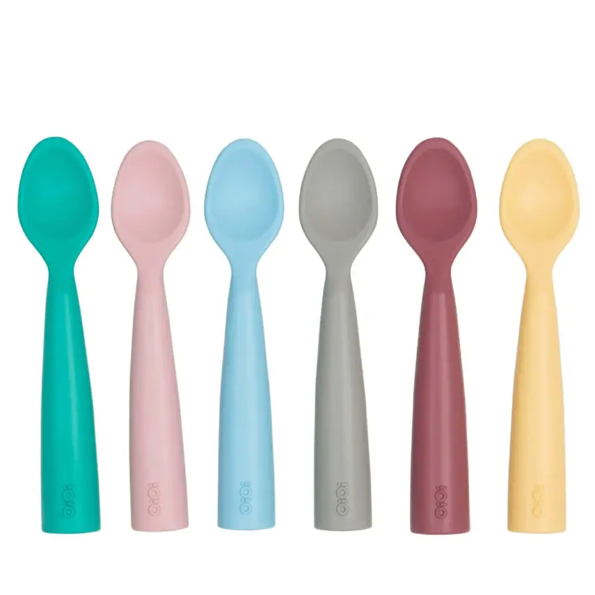 OiOi Nam Nam Mama Kaşığı 2li Mineral Blue - Powder Grey - 5