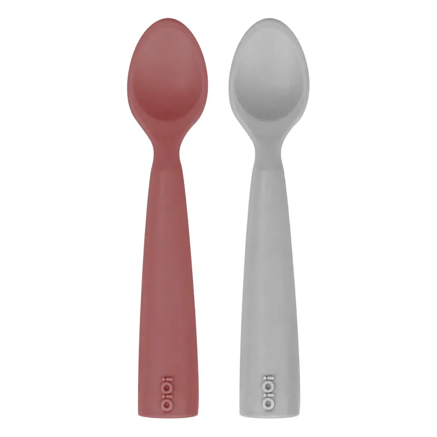 OiOi Nam Nam Mama Kaşığı 2li Velvet Rose - Powder Grey - 1