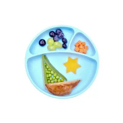 OiOi Porsiyon Vakumlu Mama Tabağı Mineral Blue - 4