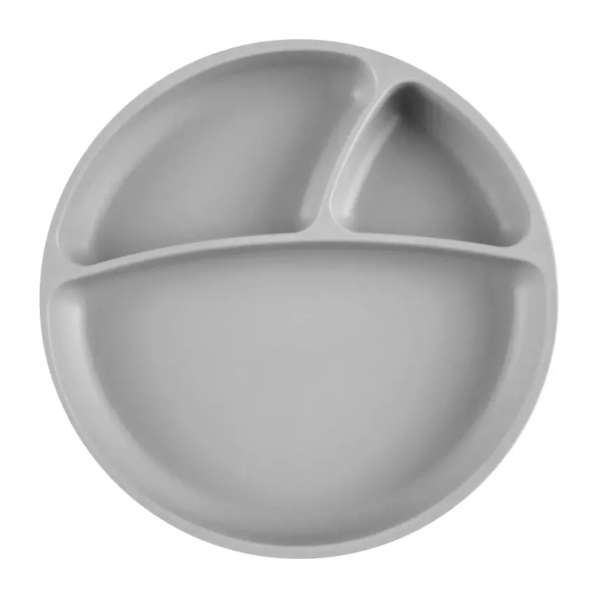 OiOi Porsiyon Vakumlu Mama Tabağı Powder Grey - 1