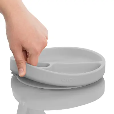 OiOi Porsiyon Vakumlu Mama Tabağı Powder Grey - 4
