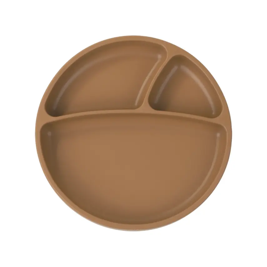 OiOi Porsiyon Vakumlu Mama Tabağı Woody Brown - 2