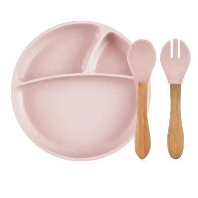 Oioi Tabak Kaşık Çatal Set Pinky Pink