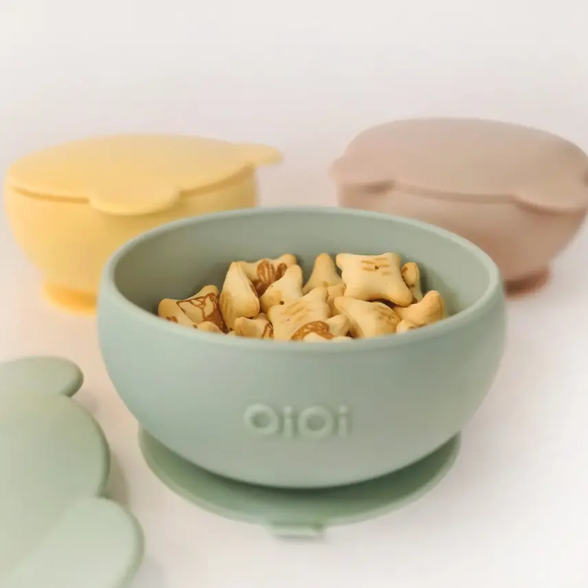 OiOi Vakumlu Mama Kasesi Kapaklı Powder Grey - 6