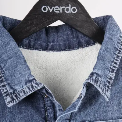 Overdo Erkek Gömlek Welsoft Dinazor Baskılı Mavi Denim - 3