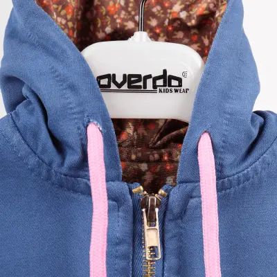 Overdo Kız Ceket Kapüşonlu Kedili Mavi - 2