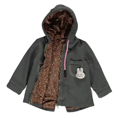 Overdo Kız Ceket Kapüşonlu Renkli Haki - 5