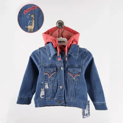 Overdo Kız Ceket Zürafa Kot Gül Kurusu 