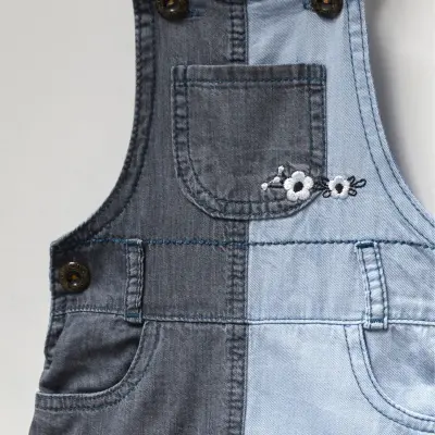 Overdo Kız Jile Kot Çiçek Baskılı Siyah - 2