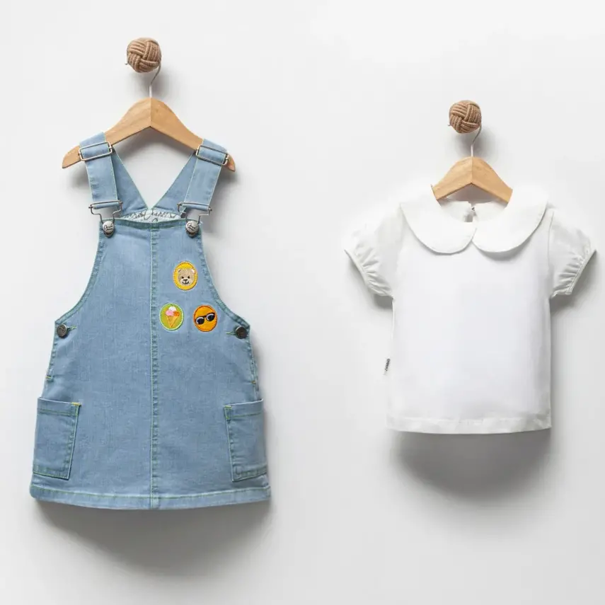 Overdo Kız Jile T-Shirt Takım Ekru - 1