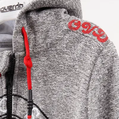 Overdo Unisex Ceket Kapüşonlu Style Nakışlı Kırmızı - 2