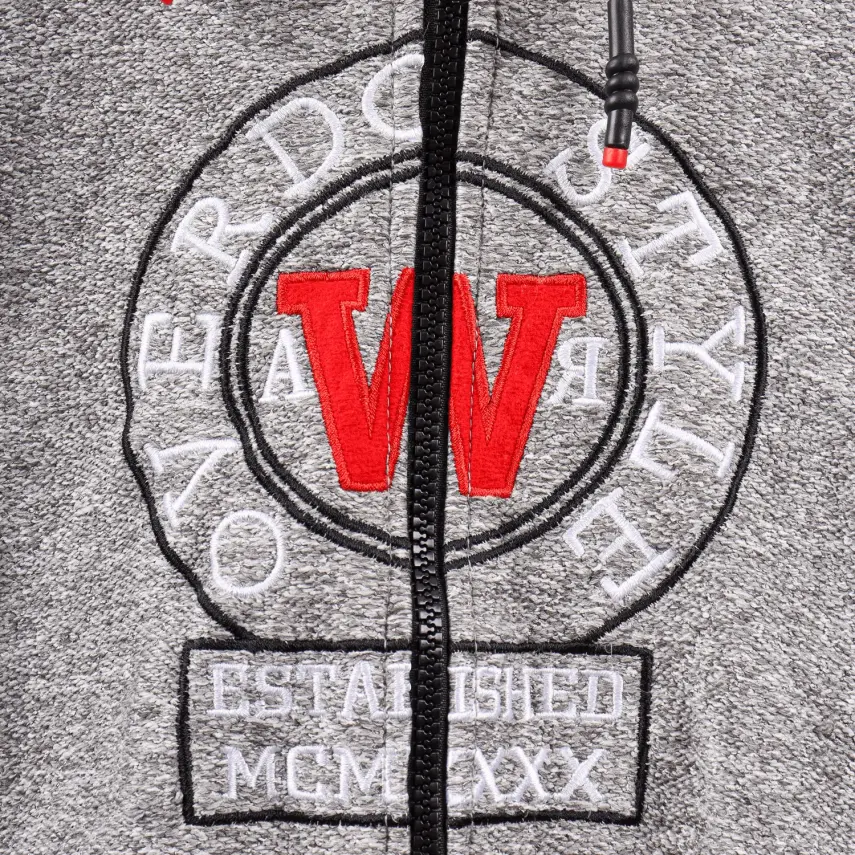 Overdo Unisex Ceket Kapüşonlu Style Nakışlı Kırmızı - 6