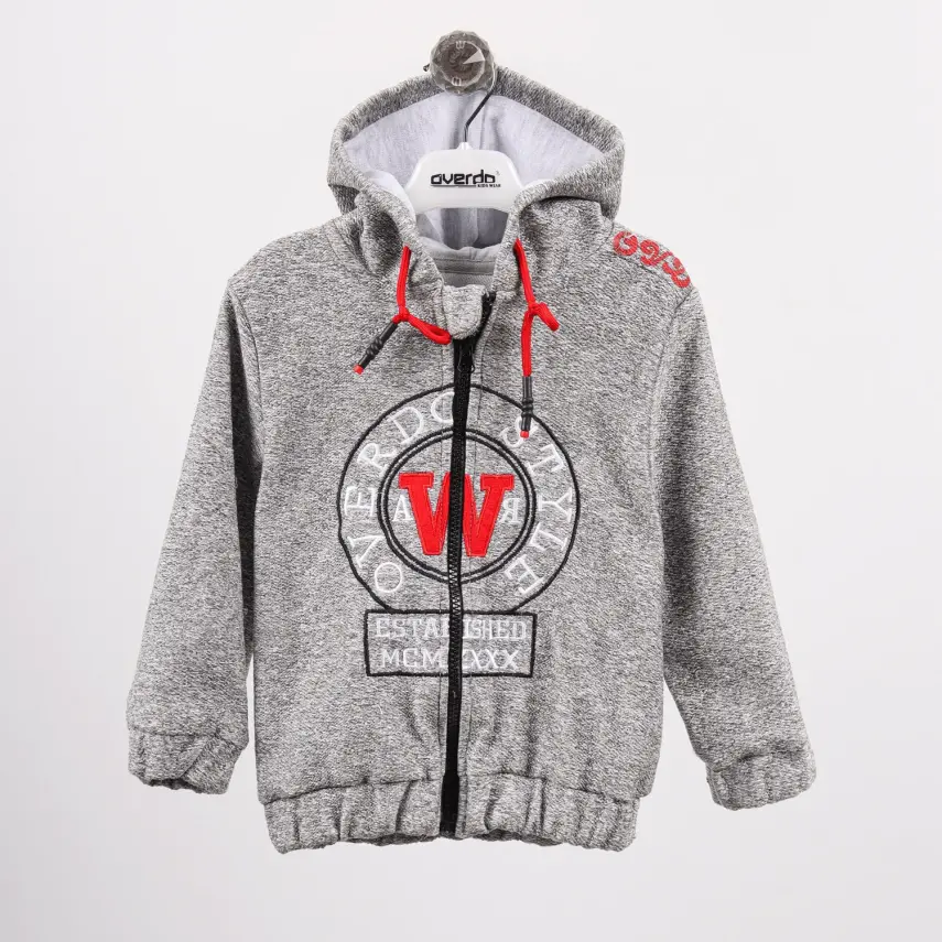 Overdo Unisex Ceket Kapüşonlu Style Nakışlı Kırmızı - 1