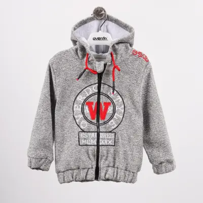 Overdo Unisex Ceket Kapüşonlu Style Nakışlı Kırmızı - 4