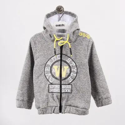 Overdo Unisex Ceket Kapüşonlu Style Nakışlı Sarı