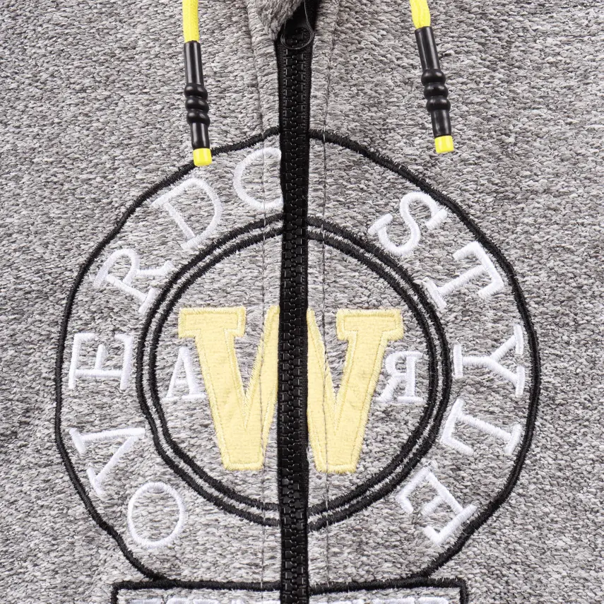 Overdo Unisex Ceket Kapüşonlu Style Nakışlı Sarı - 3