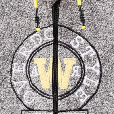 Overdo Unisex Ceket Kapüşonlu Style Nakışlı Sarı - 6