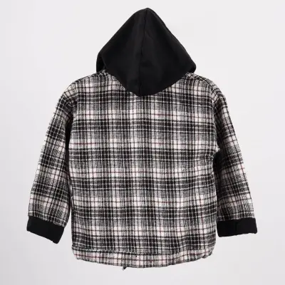 Overdo Unisex Sweatshirt Ayıcıklı Ekoseli Siyah - 2