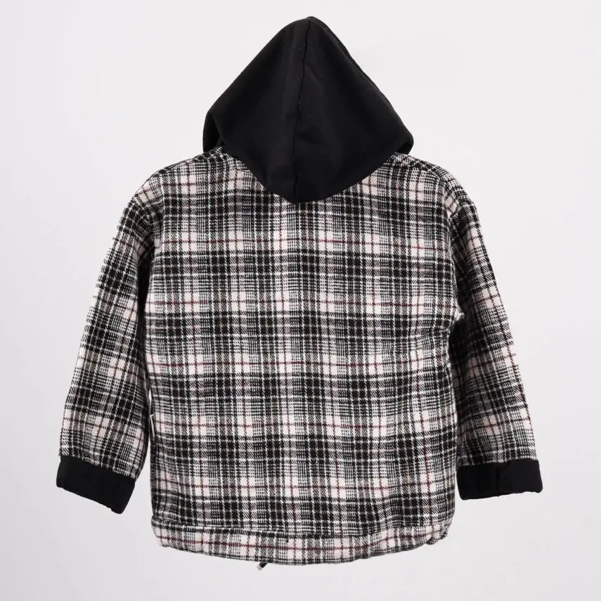 Overdo Unisex Sweatshirt Ayıcıklı Ekoseli Siyah - 2