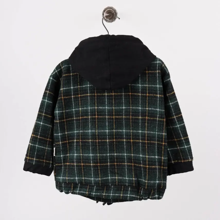 Overdo Unisex Sweatshirt Ayıcıklı Ekoseli Yeşil - 2