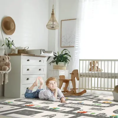 Parklon Filler Ve Yol Çift Taraflı Bebek Oyun Halısı 200x150x1.5 cm - 2