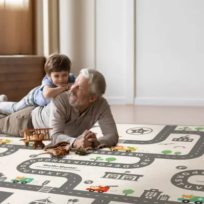 Parklon Filler Ve Yol Çift Taraflı Bebek Oyun Halısı 200x150x1.5 cm - 6