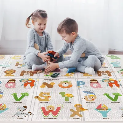 Parklon Mutlu Hayvanlar Alfabe Katlanabilir Bebek Oyun Halısı 140x200x1 cm - 3