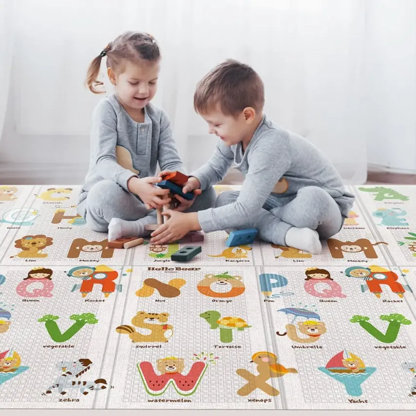 Parklon Mutlu Hayvanlar Alfabe Katlanabilir Bebek Oyun Halısı 140x200x1 cm - 3