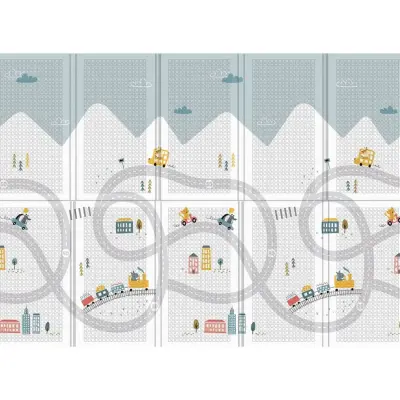 Parklon Mutlu Seyehat Katlanabilir Bebek Oyun Halısı 140x200x1 cm