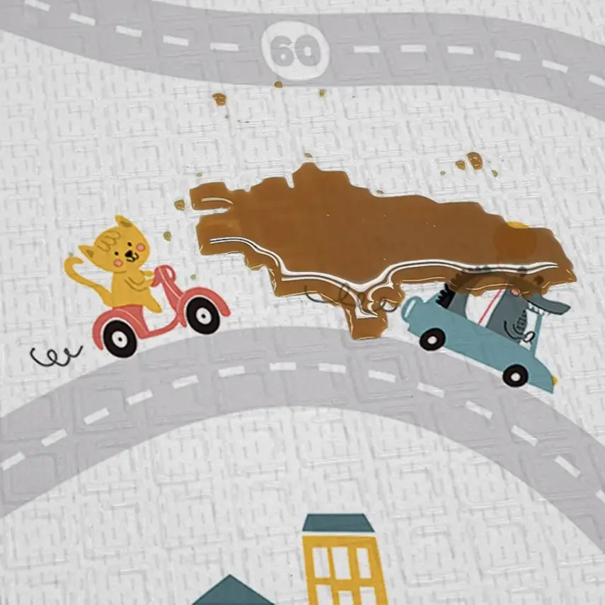 Parklon Mutlu Seyehat Katlanabilir Bebek Oyun Halısı 140x200x1 cm - 2