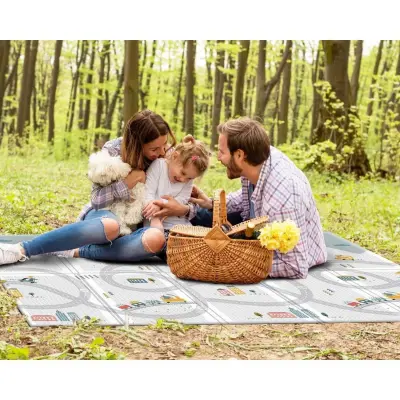 Parklon Mutlu Seyehat Katlanabilir Bebek Oyun Halısı 140x200x1 cm - 3